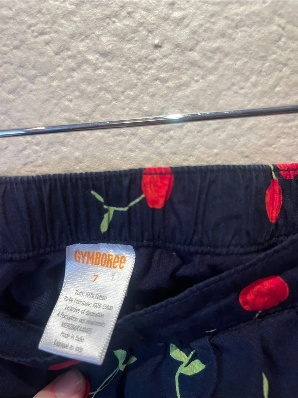 Gymboree Girl’s Very Cherry Skirt with Shorts Size 7 Navy Blue